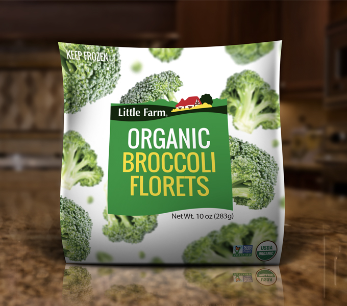 Red Van Creative Packaging for Little Farm Organics in Montgomery Texas