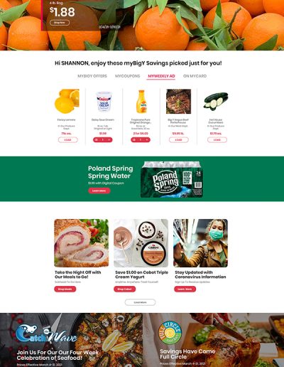 Red Van Creative Website Design - Houston - Big Y Supermarkets