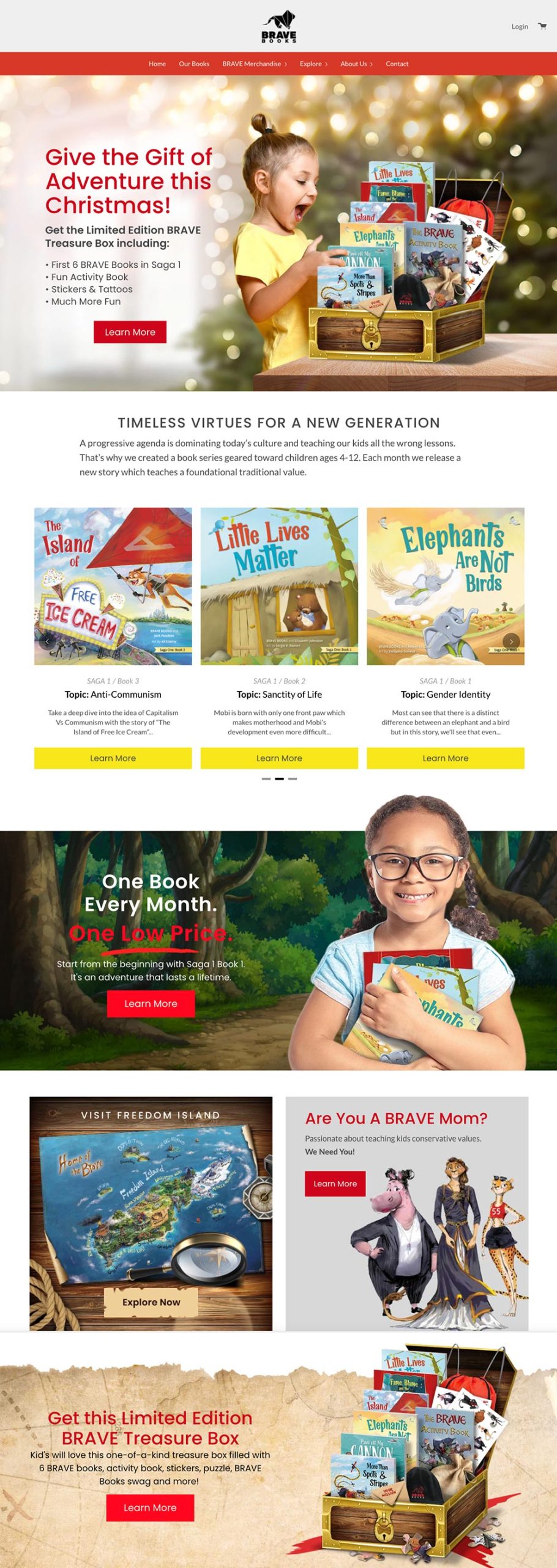 Brave Books Website Design by Red Van Creative