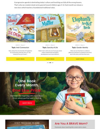 Brave Books Website Design by Red Van Creative