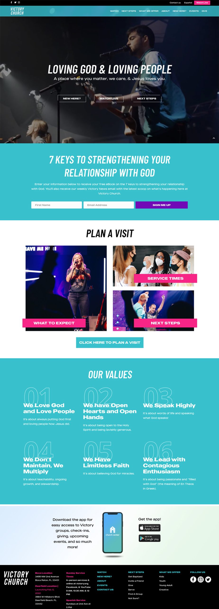 Victory Church Website Design By Red Van Creative